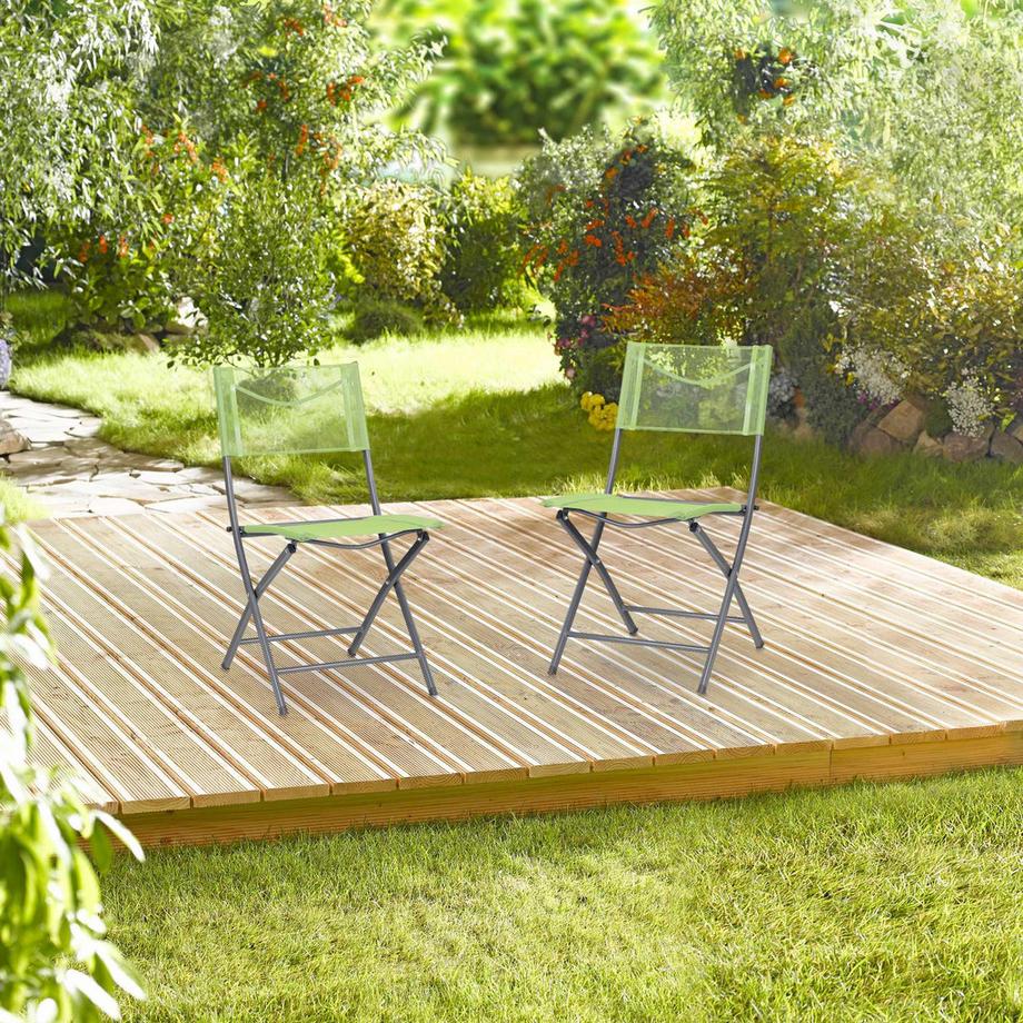 B2X Klappbarer Gartenstuhl 2er Set  