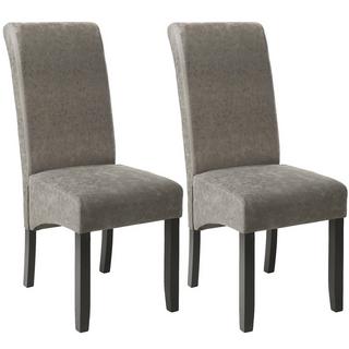 Tectake Lot de 2 chaises aspect cuir  