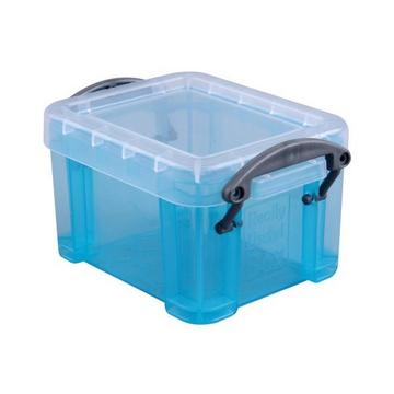 REALLY USEFUL BOX Kunststoffbox 0,14lt 68501217 transparent blau