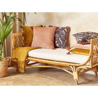 Beliani Lot de 2 coussins en Velours Boho RUMHORA  