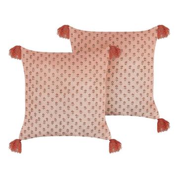 Lot de 2 coussins en Velours Boho RUMHORA