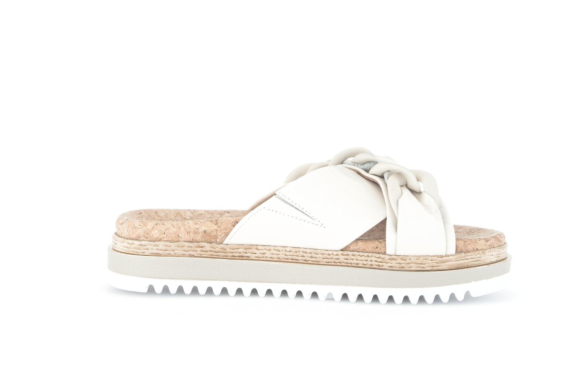 Image of - Leder Sandale Damen Beige 41