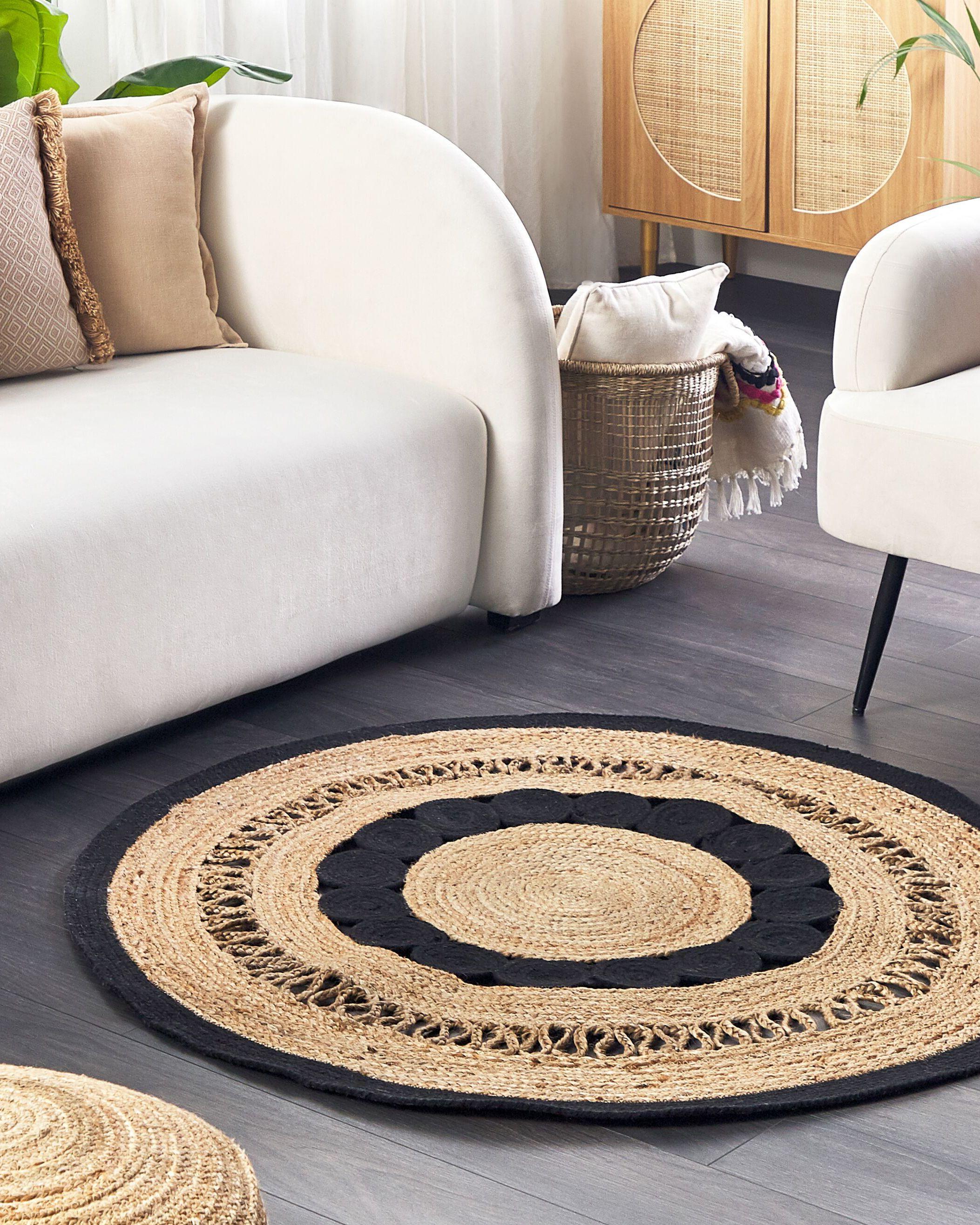 Beliani Tapis en Jute Boho YOZGAT  