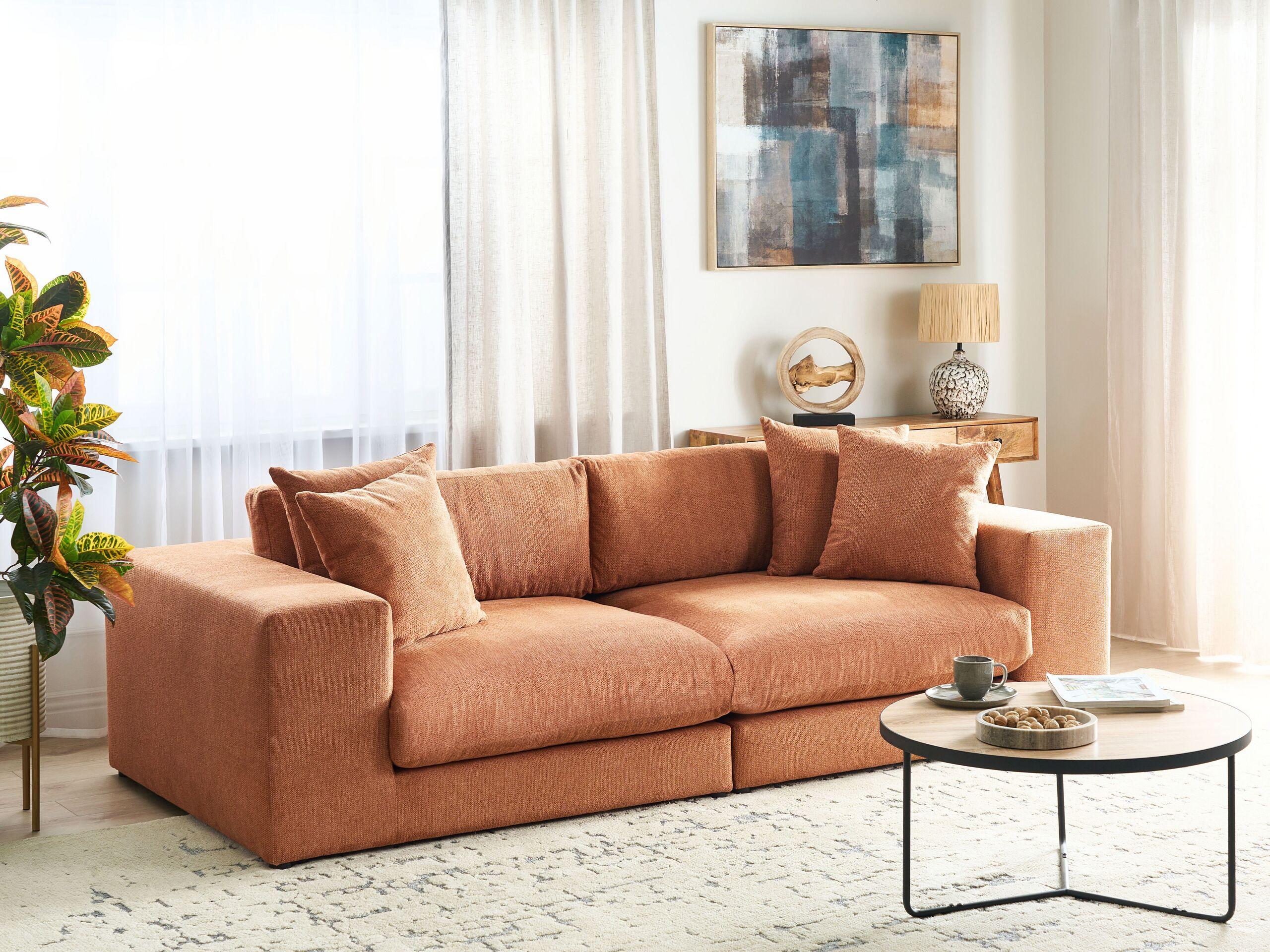 Beliani 3 Sitzer Sofa aus Polyester Modern GLORVIKA II  