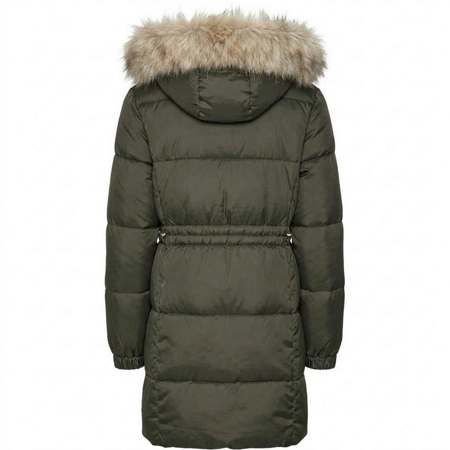 VERO MODA Piumino Trapuntato con Cappuccio in Finta Pelliccia  