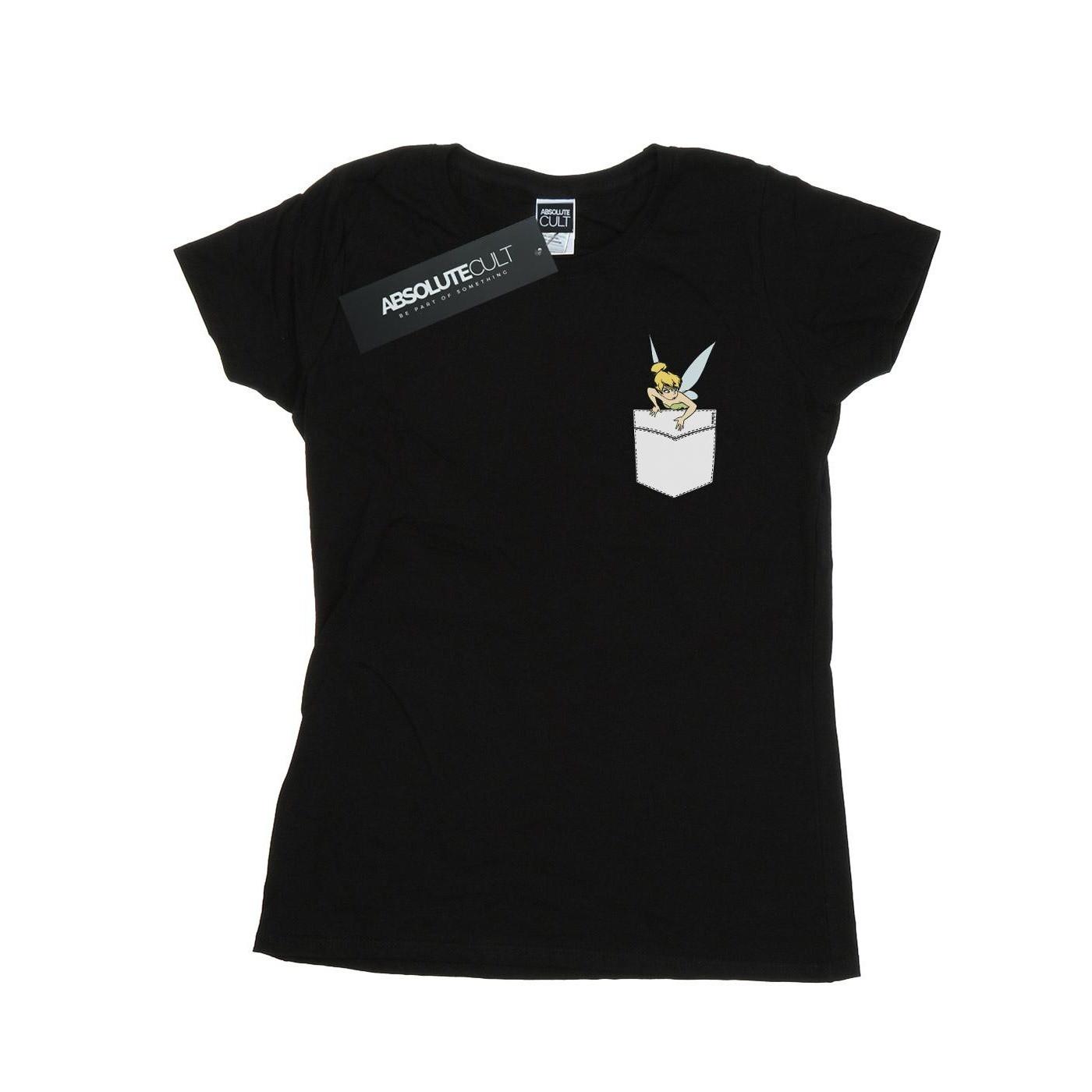 Image of Tinker Bell Faux Pocket Tshirt Damen Schwarz XXL