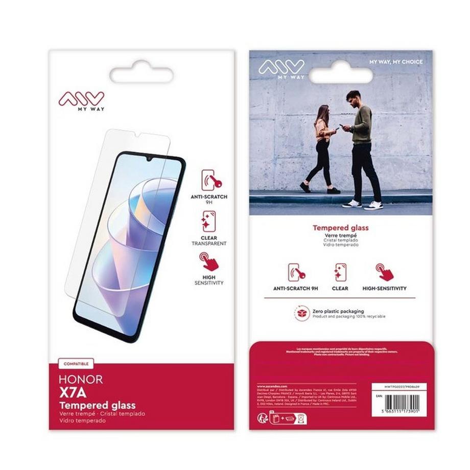 MYWAY  Verre Trempé pour Honor X7A Plat 