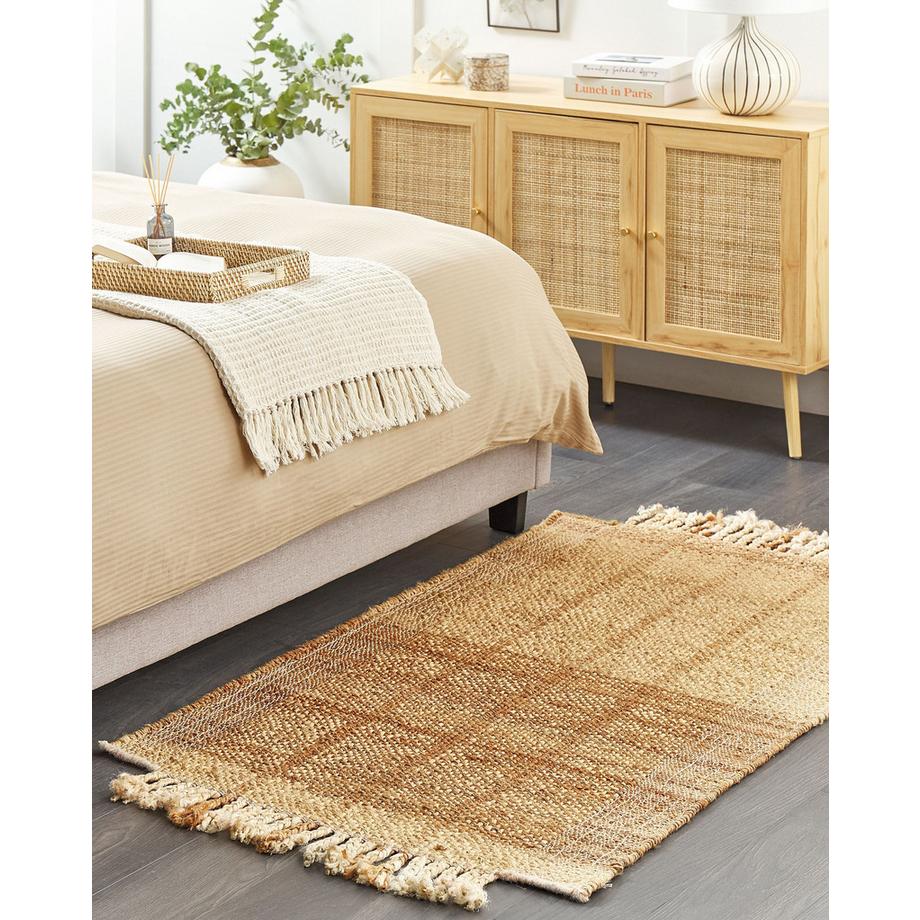 Beliani Teppich aus Jute  KARKIN  