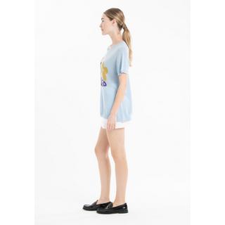 Studio Cashmere8 SUN KISSED KELLY 18 Kaschmir Rundhals Kurzarm T-Shirt  