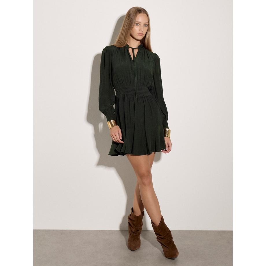 APRICOT Mini-robe à volants au col  
