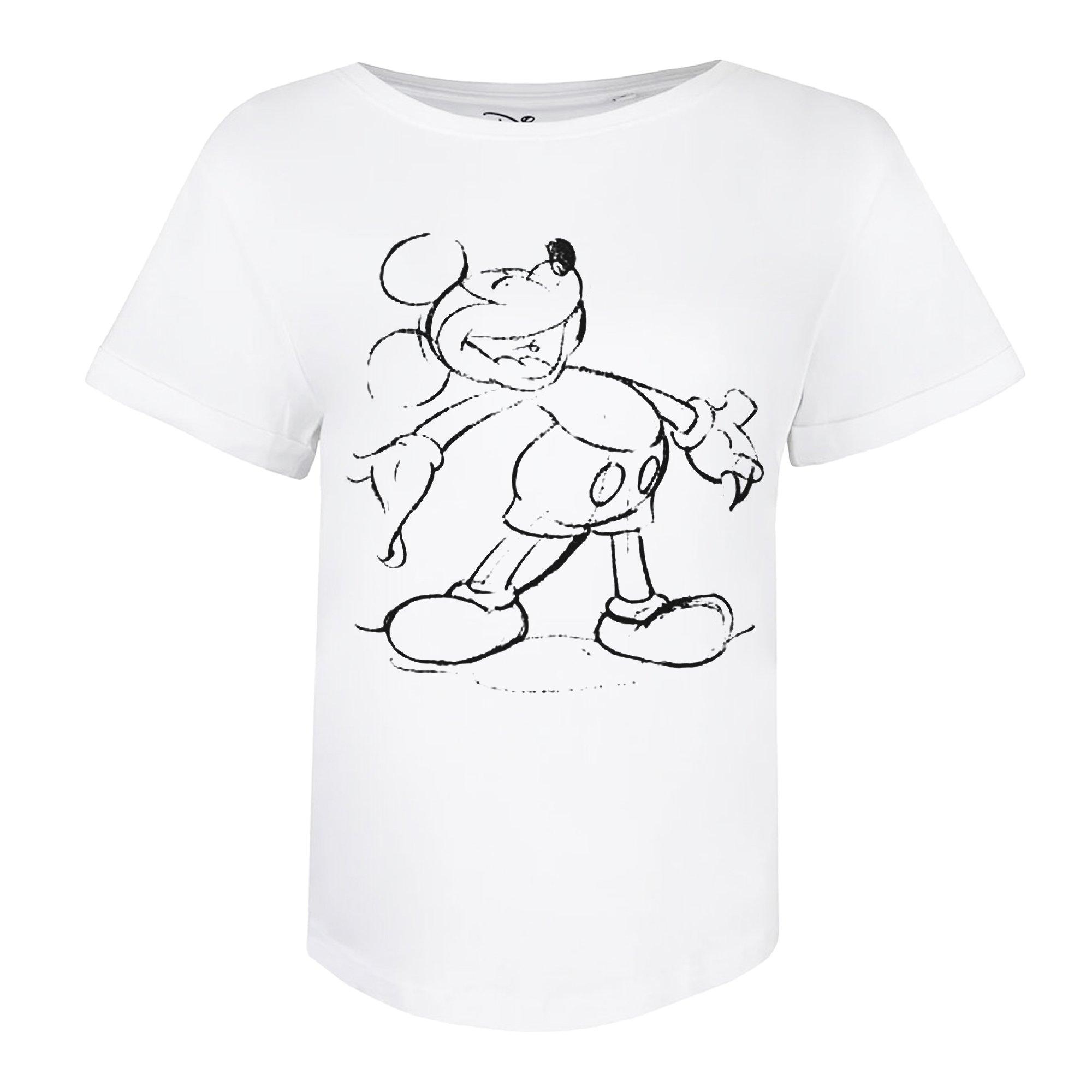 Image of Mickey Giggles Tshirt Damen Weiss M