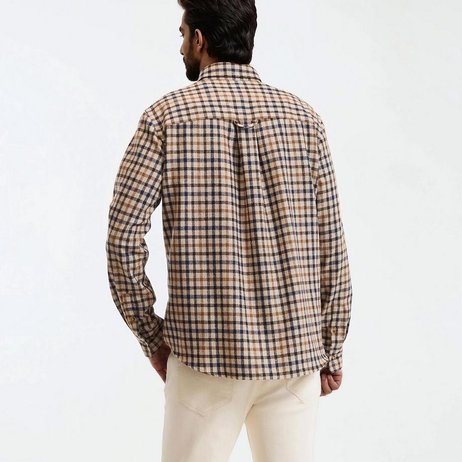 La Redoute Collections Kariertes Flanell Wollmischgewebe Hemd  