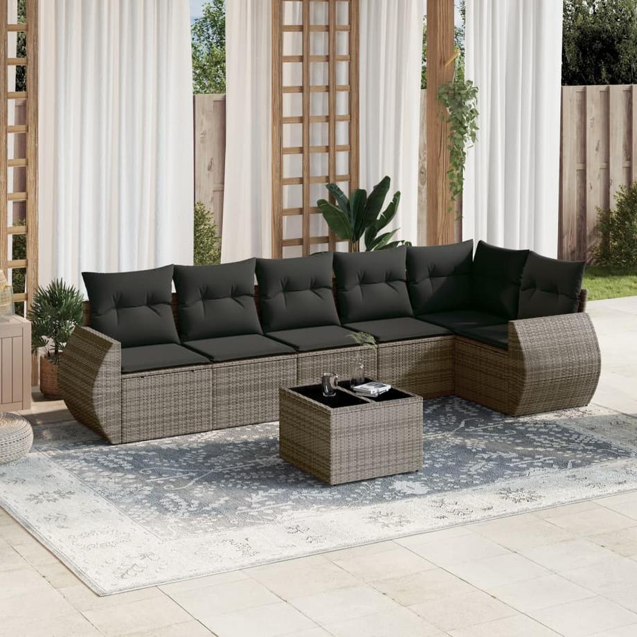 VidaXL Ensemble de canapés de jardin rotin synthétique  