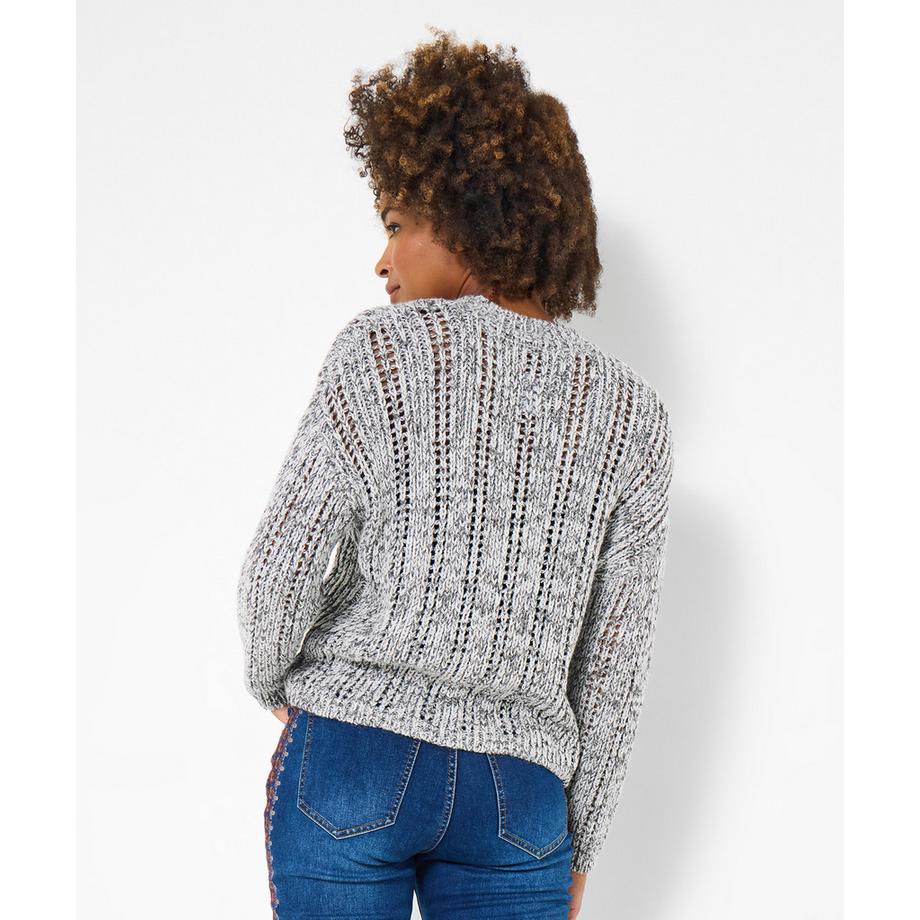 Joe Browns Rundhals Pullover in Lochstrick Optik  