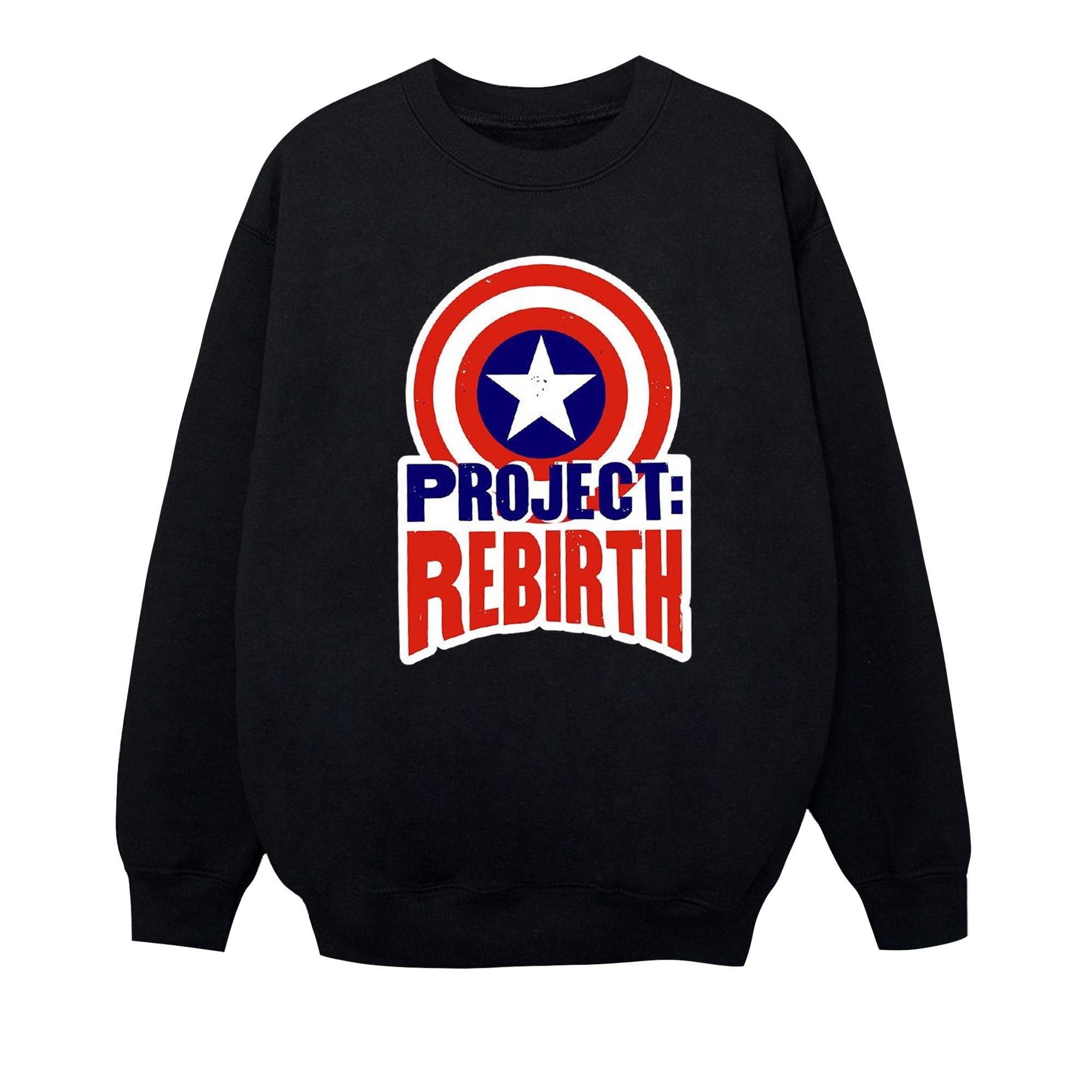 Image of Captain America Project Rebirth Sweatshirt Mädchen Schwarz 116