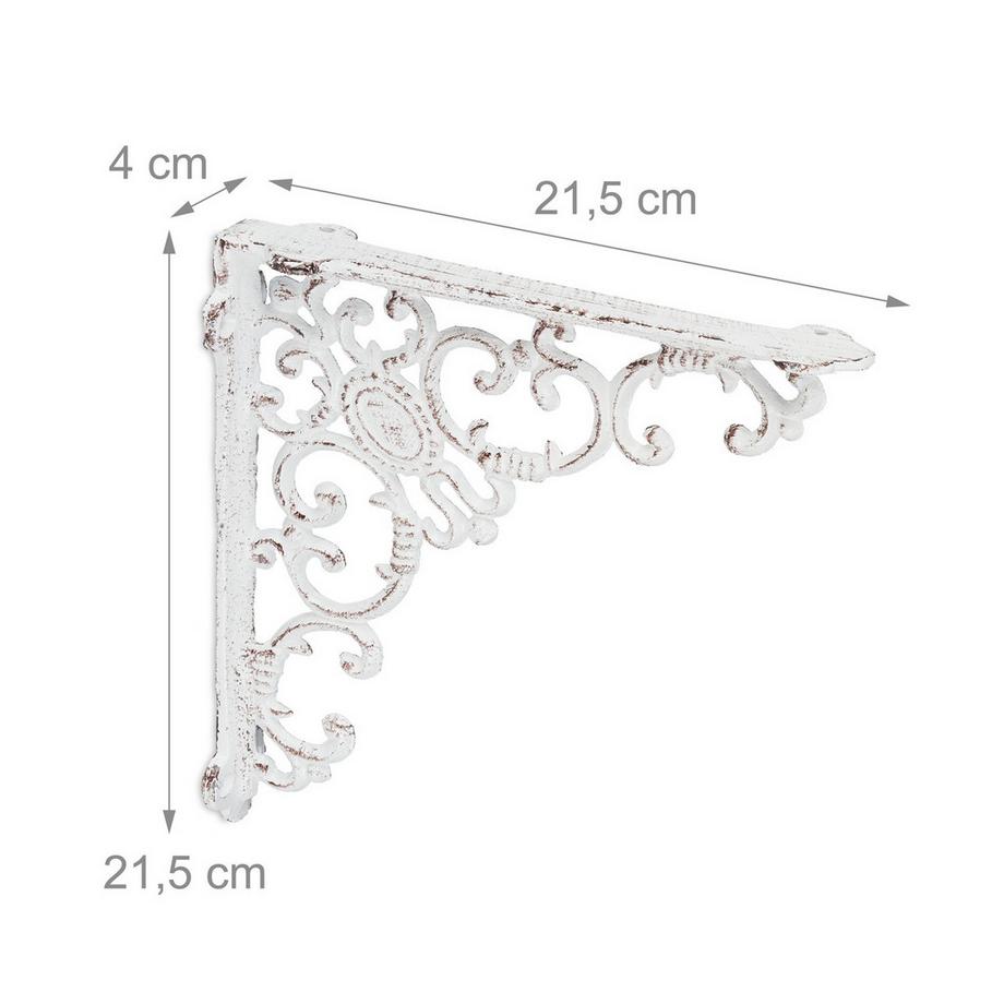 B2X 2x staffa per mensola forgiata in ghisa  