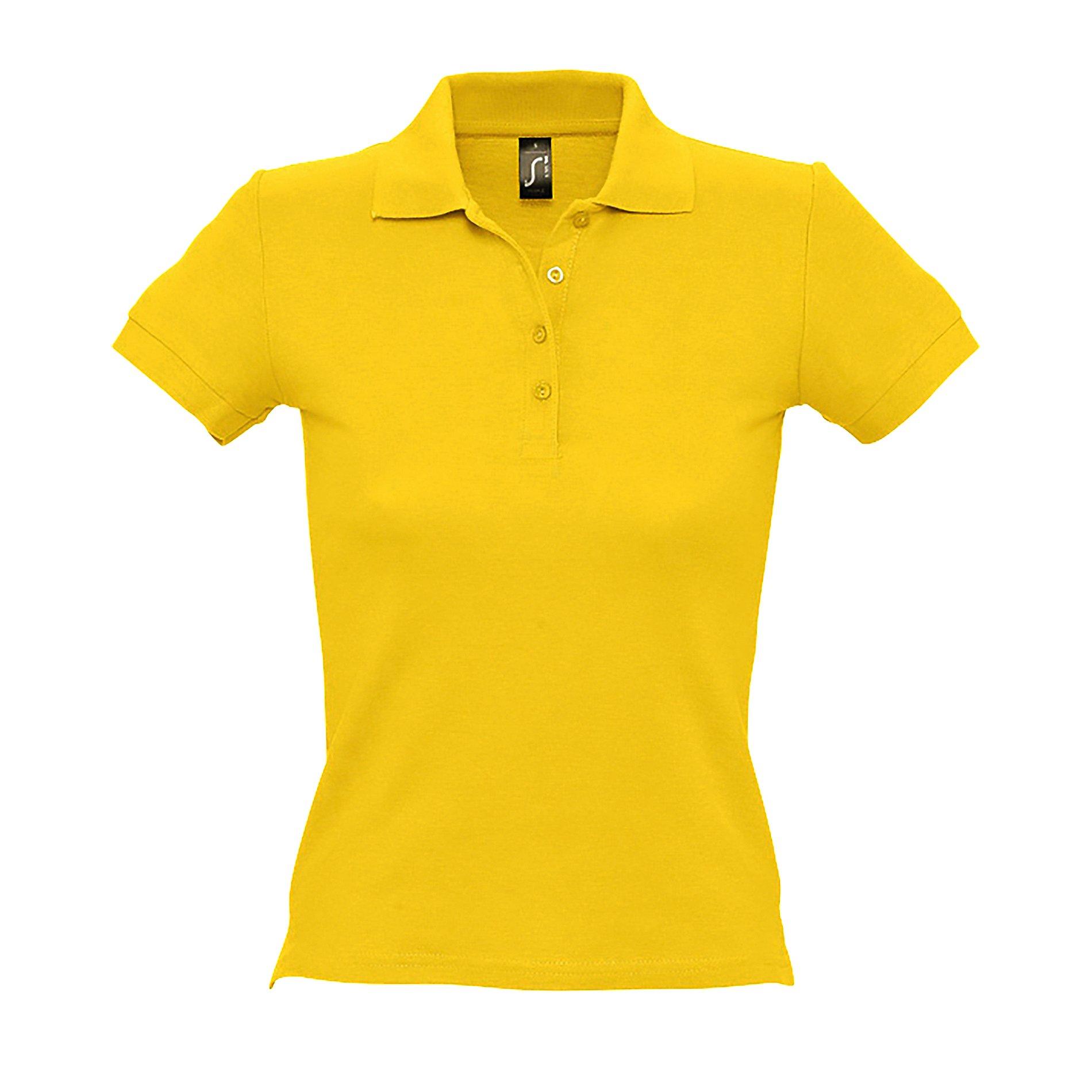 Image of People Poloshirt, Kurzarm Damen Gold L