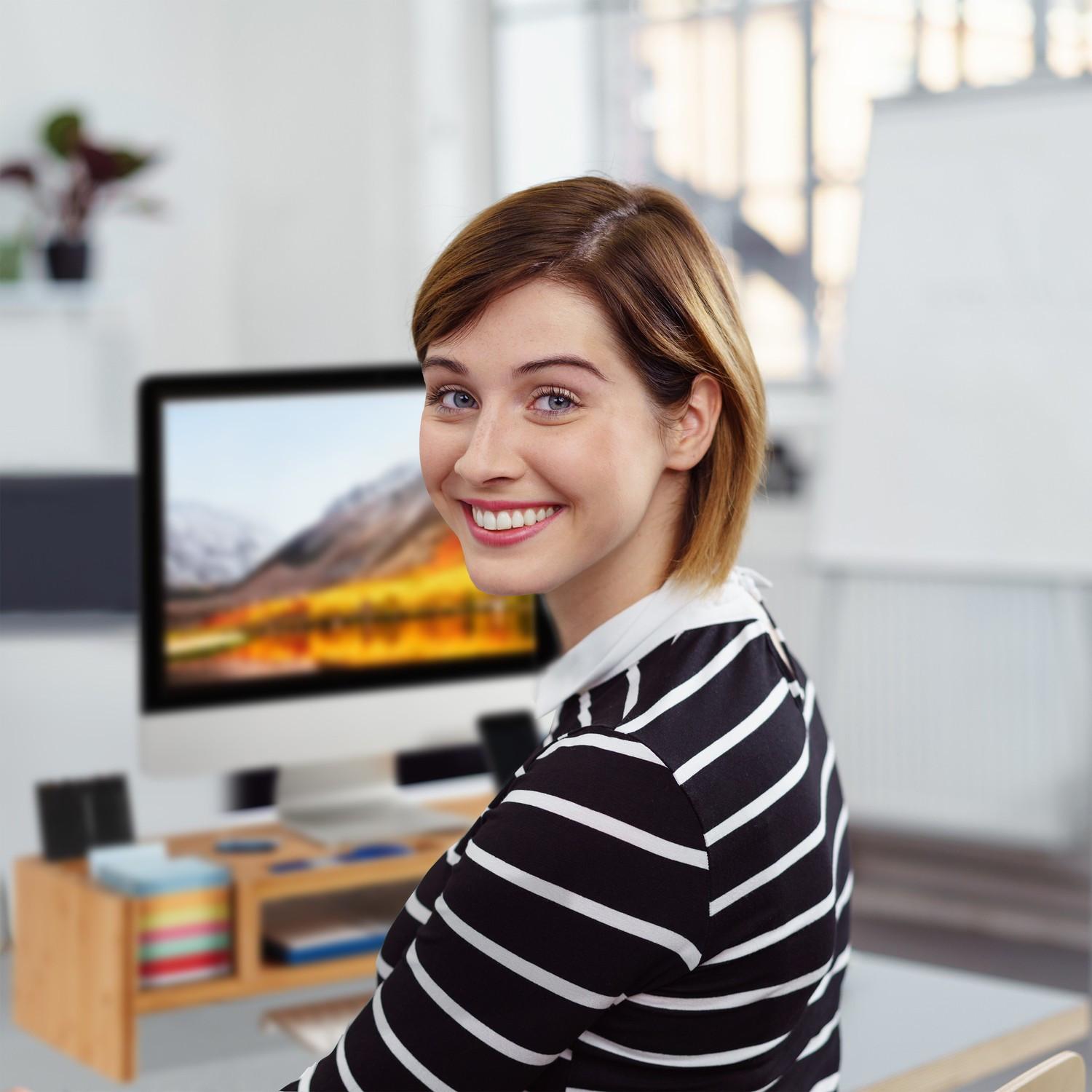 B2X Support d'écran avec rangement  