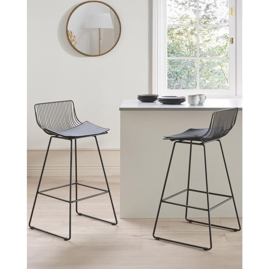 Beliani Set di 2 sedie alte en Acciaio Industriale FREDONIA  