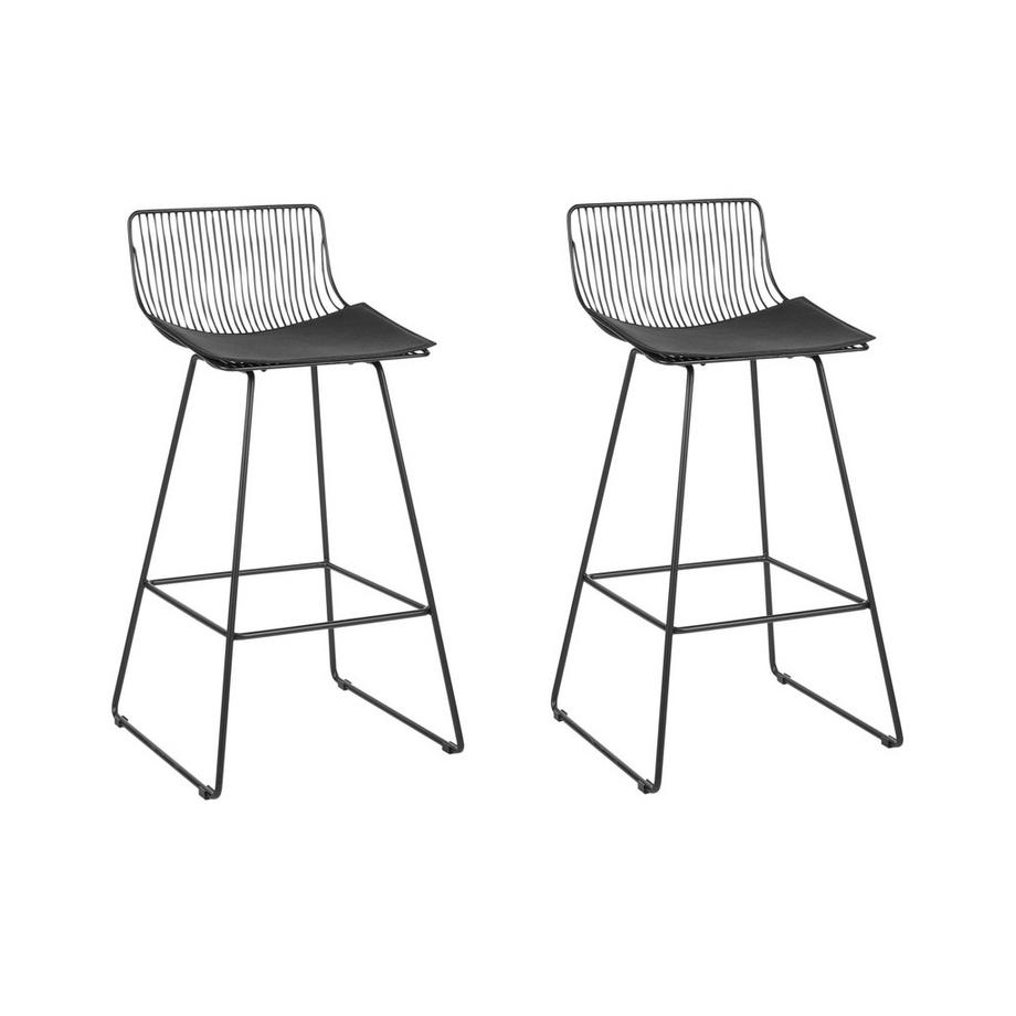 Beliani Set di 2 sedie alte en Acciaio Industriale FREDONIA  