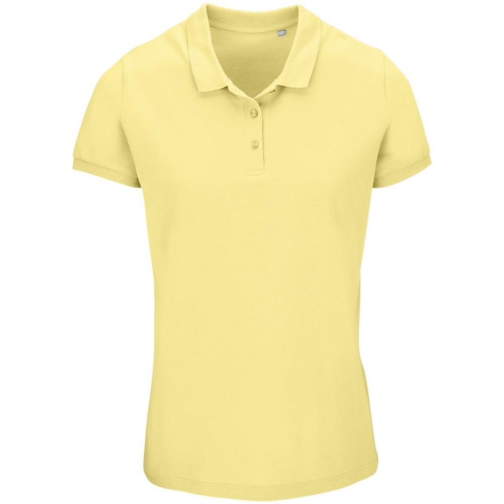 Image of Planet Poloshirt Aus Biologischem Anbau Damen Gelb Pastel 40
