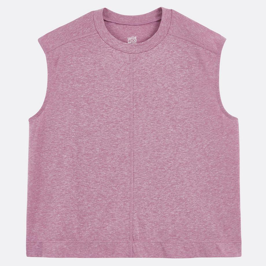 La Redoute Collections Top sans manches col rond  