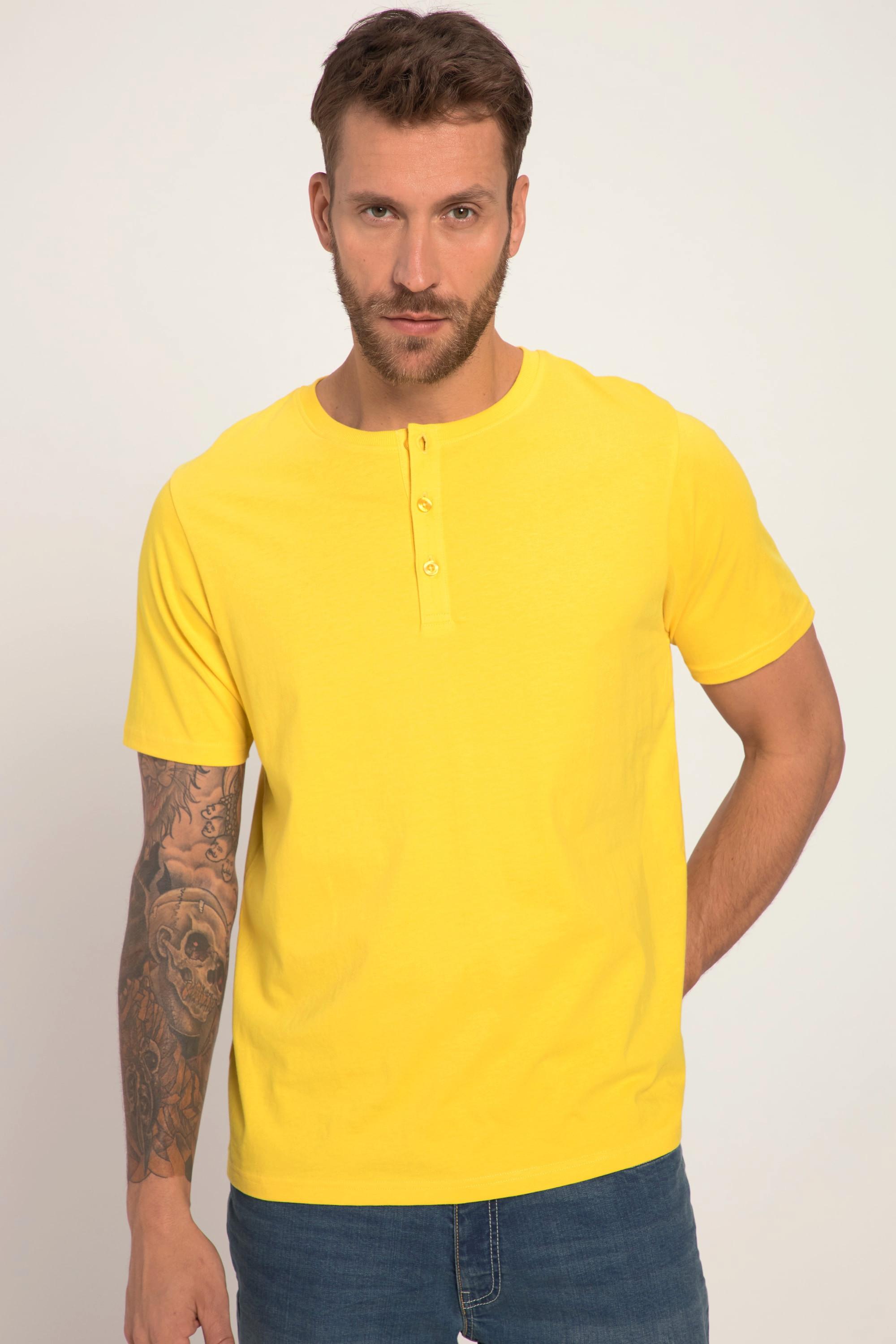 JP1880  T-shirt Henley, collection Basic. Manches courtes et patte de boutonnage 