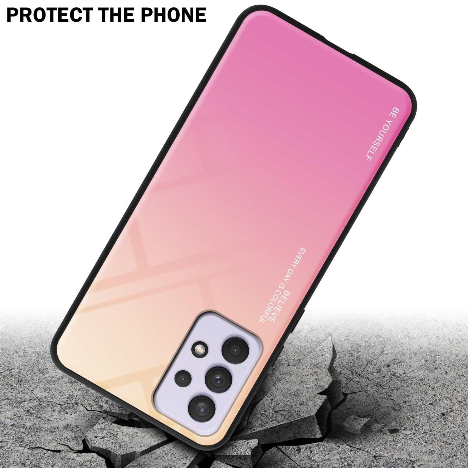 Cadorabo  Housse compatible avec Samsung Galaxy A33 5G - Coque de protection bicolore en silicone TPU et dos en verre trempé 