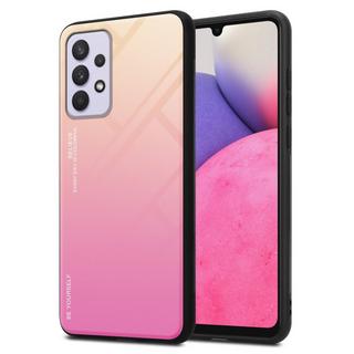 Cadorabo  Housse compatible avec Samsung Galaxy A33 5G - Coque de protection bicolore en silicone TPU et dos en verre trempé 