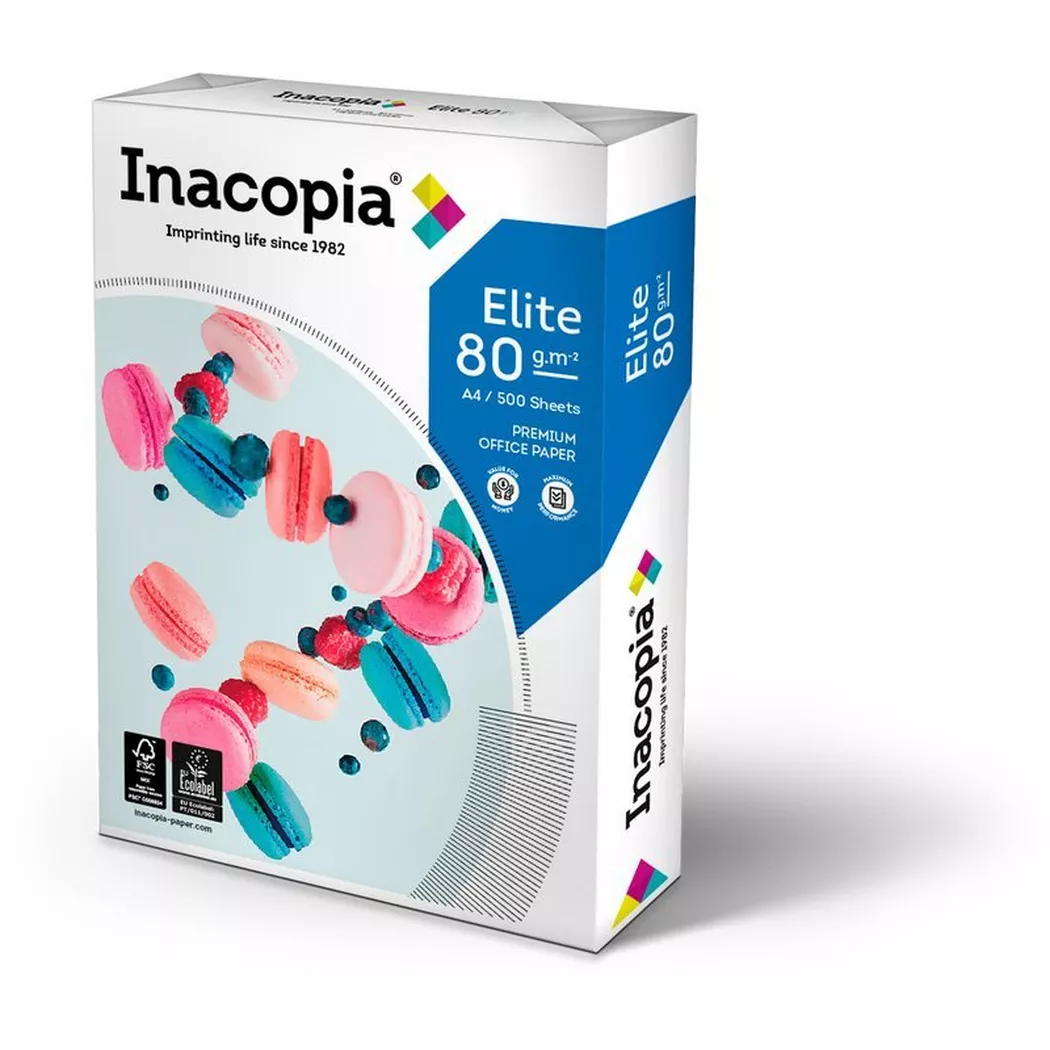 INACOPIA – Kopierpapier Elite A4 88217747 80g, 500 Blatt, Weiss, 210x297mm