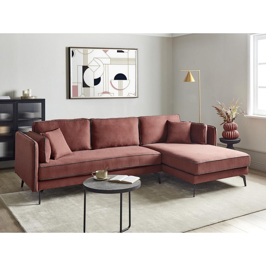 Beliani Canapé d'angle en Tissu  ALTAN  