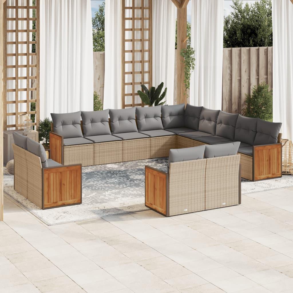 VidaXL set divano da giardino Polirattan  