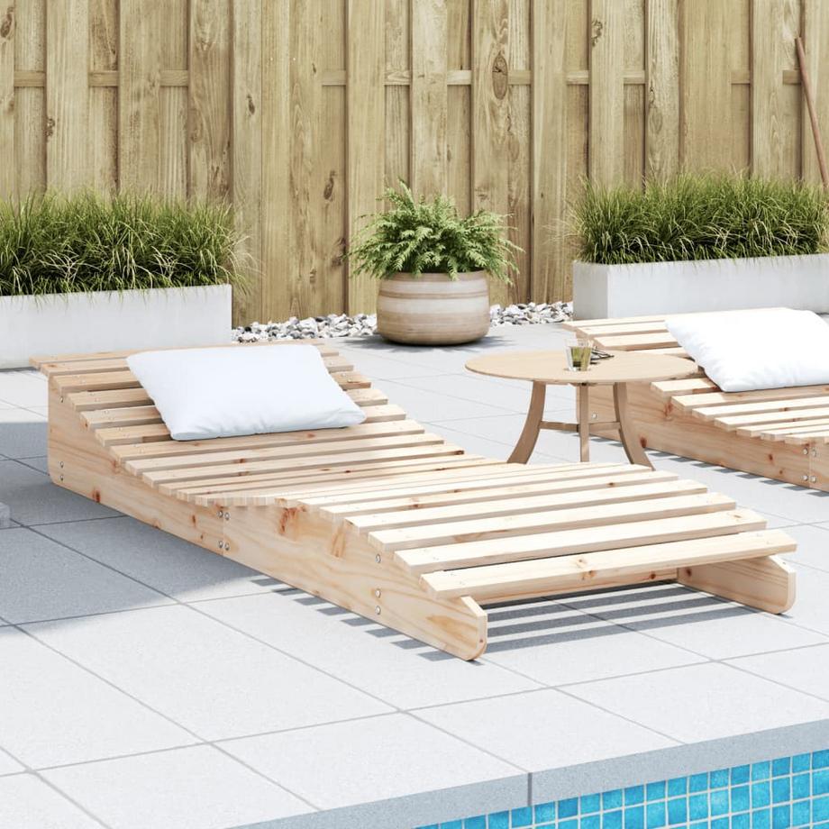 VidaXL Chaise longue bois de pin  