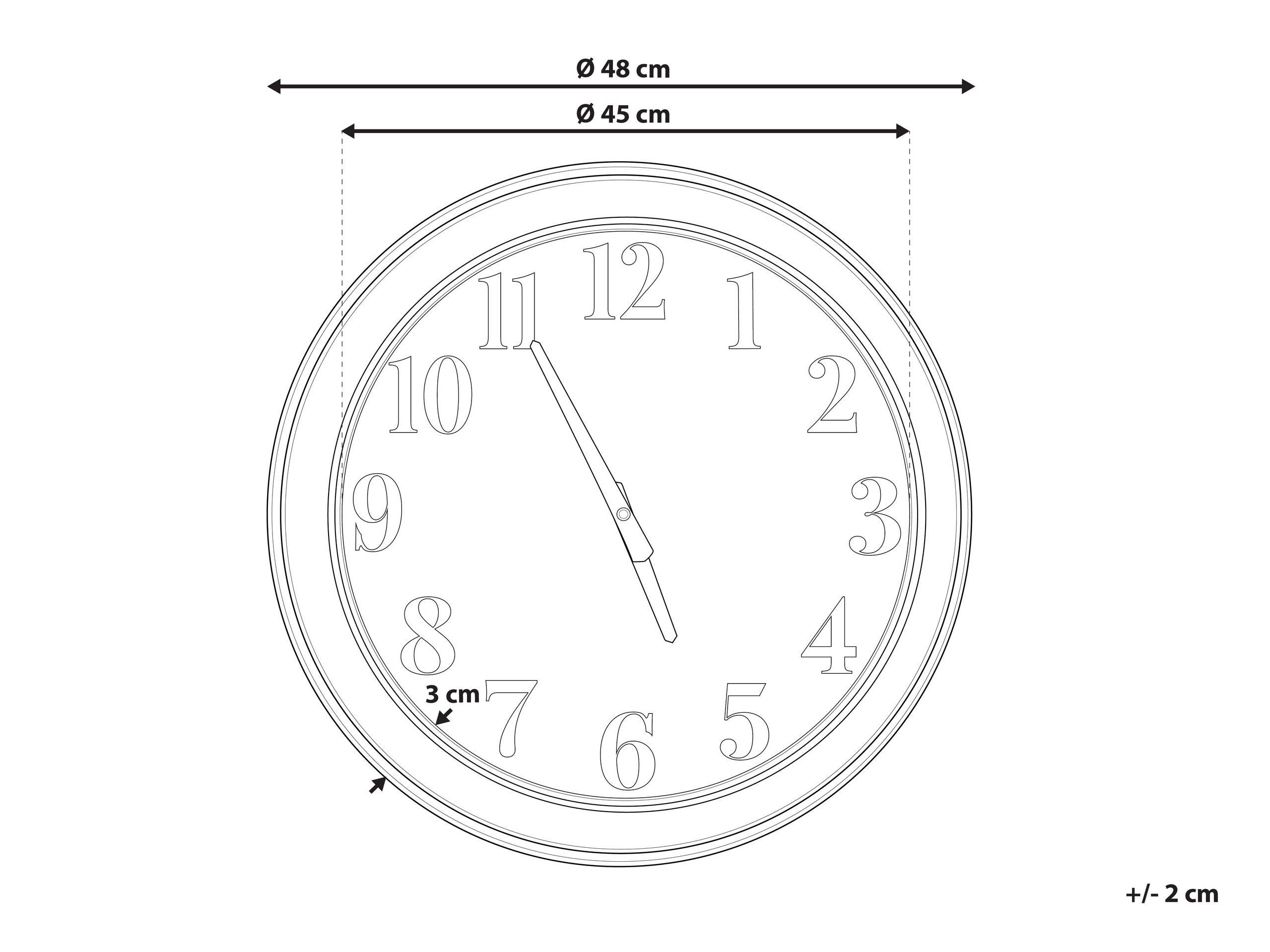 Beliani Wanduhr aus Eisen Retro HORW  