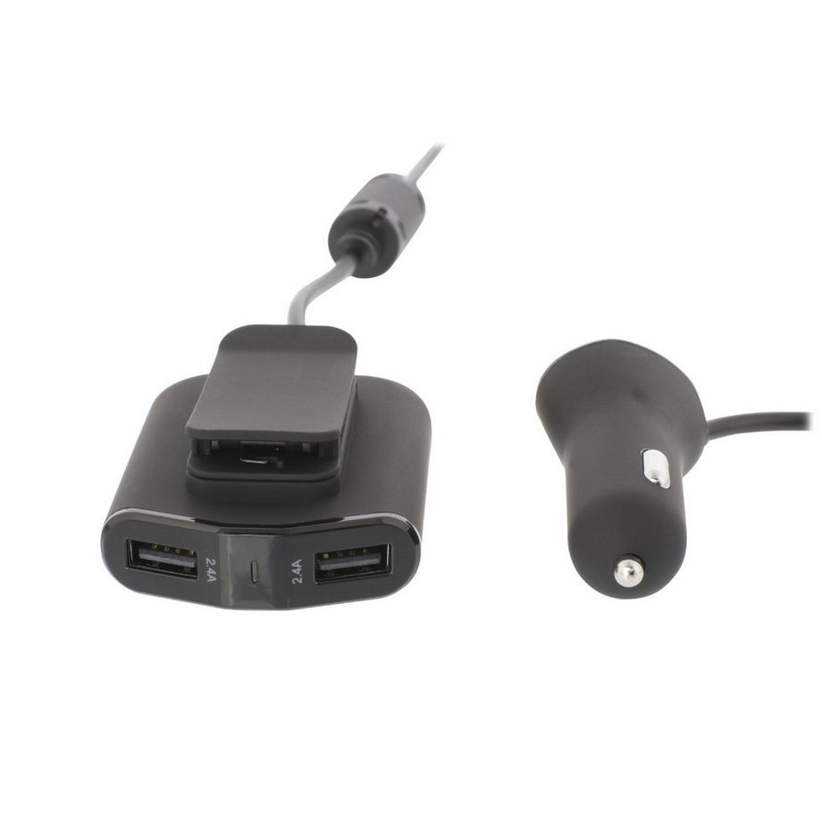 Nedis  Chargeur de voiture 4 sorties 9,6 A USB Noir 