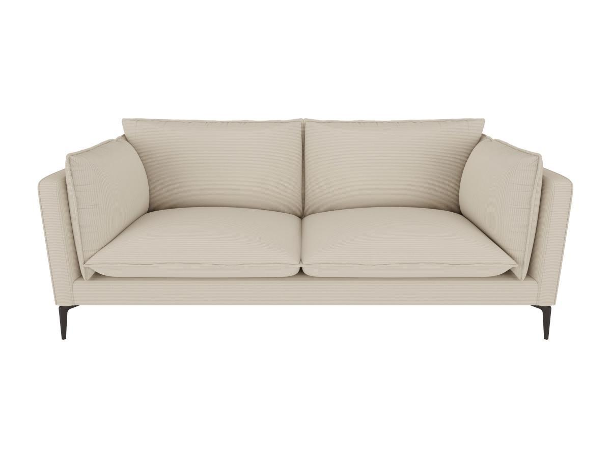 Vente-unique Sofa 3-Sitzer - Cord - Beige - KESTREL  