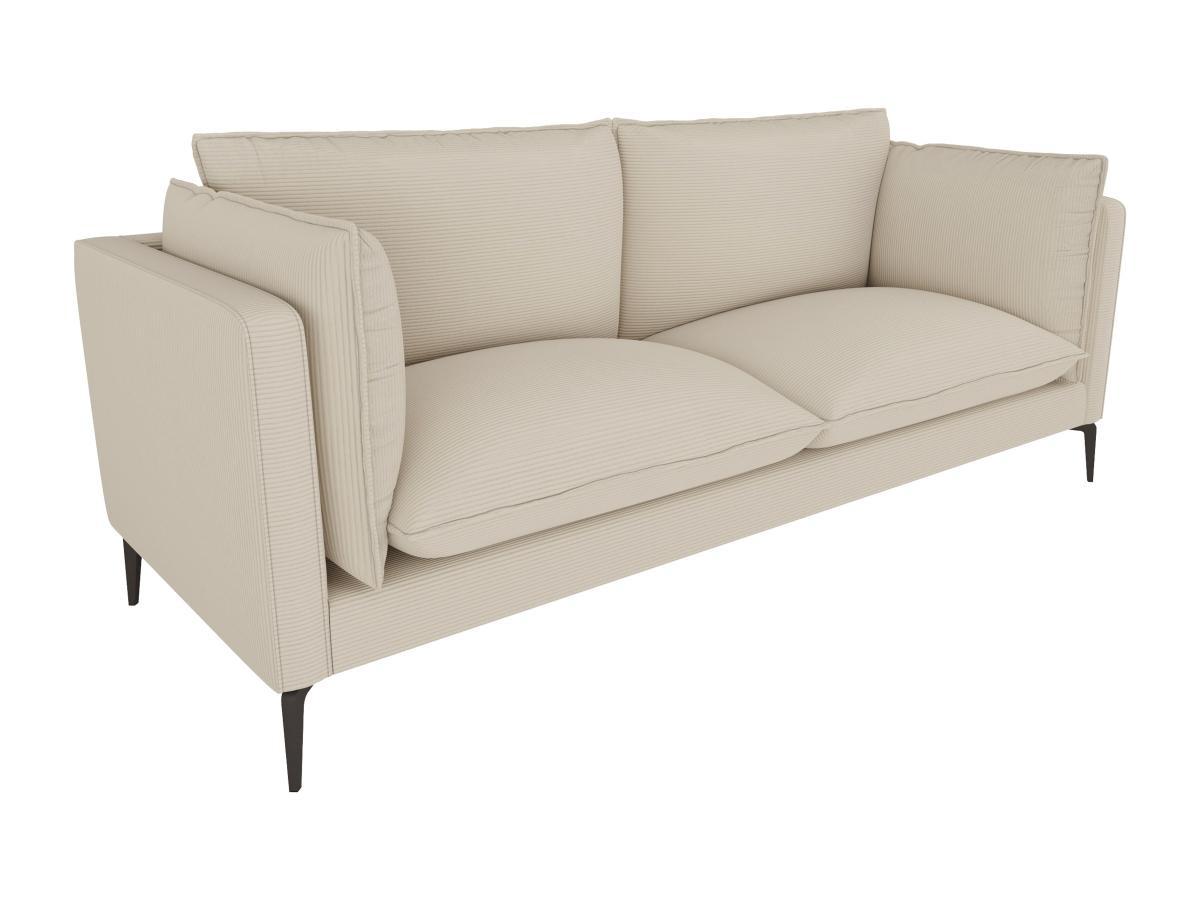 Vente-unique Sofa 3-Sitzer - Cord - Beige - KESTREL  