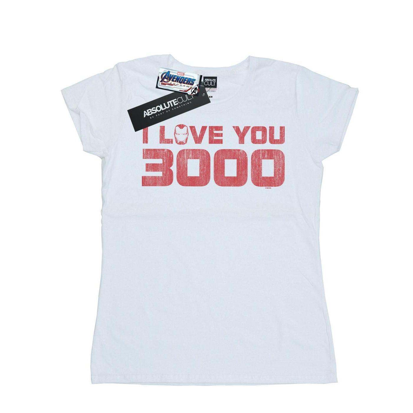 Image of Avengers Endgame I Love You 3000 Distressed Tshirt Damen Weiss M
