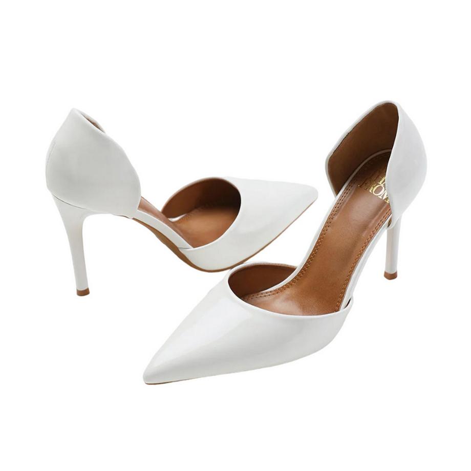 Where's That From Athens Talons Hauts Faux Cuir Verni  