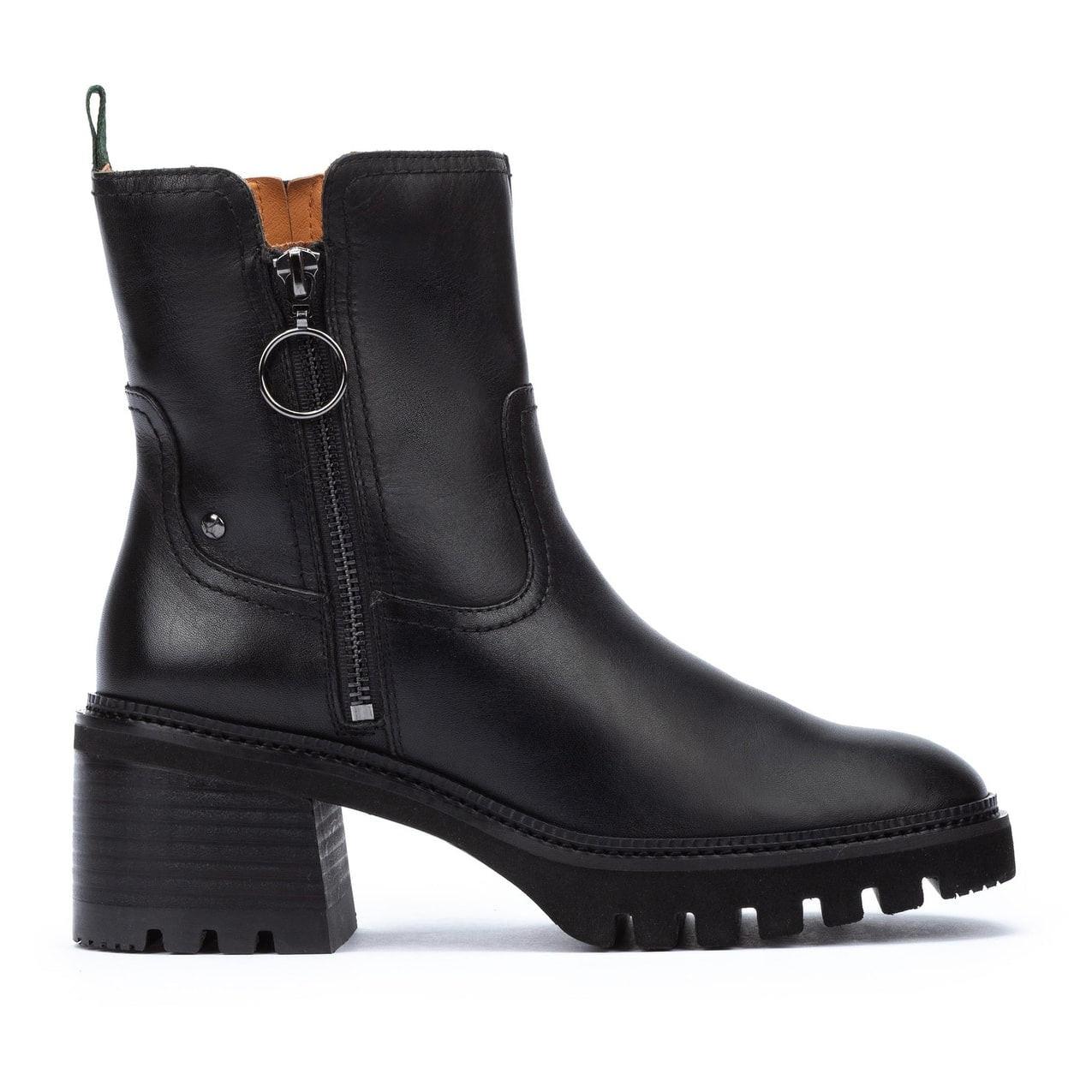 Image of Valladolid - Leder Stiefelette Damen Schwarz 35