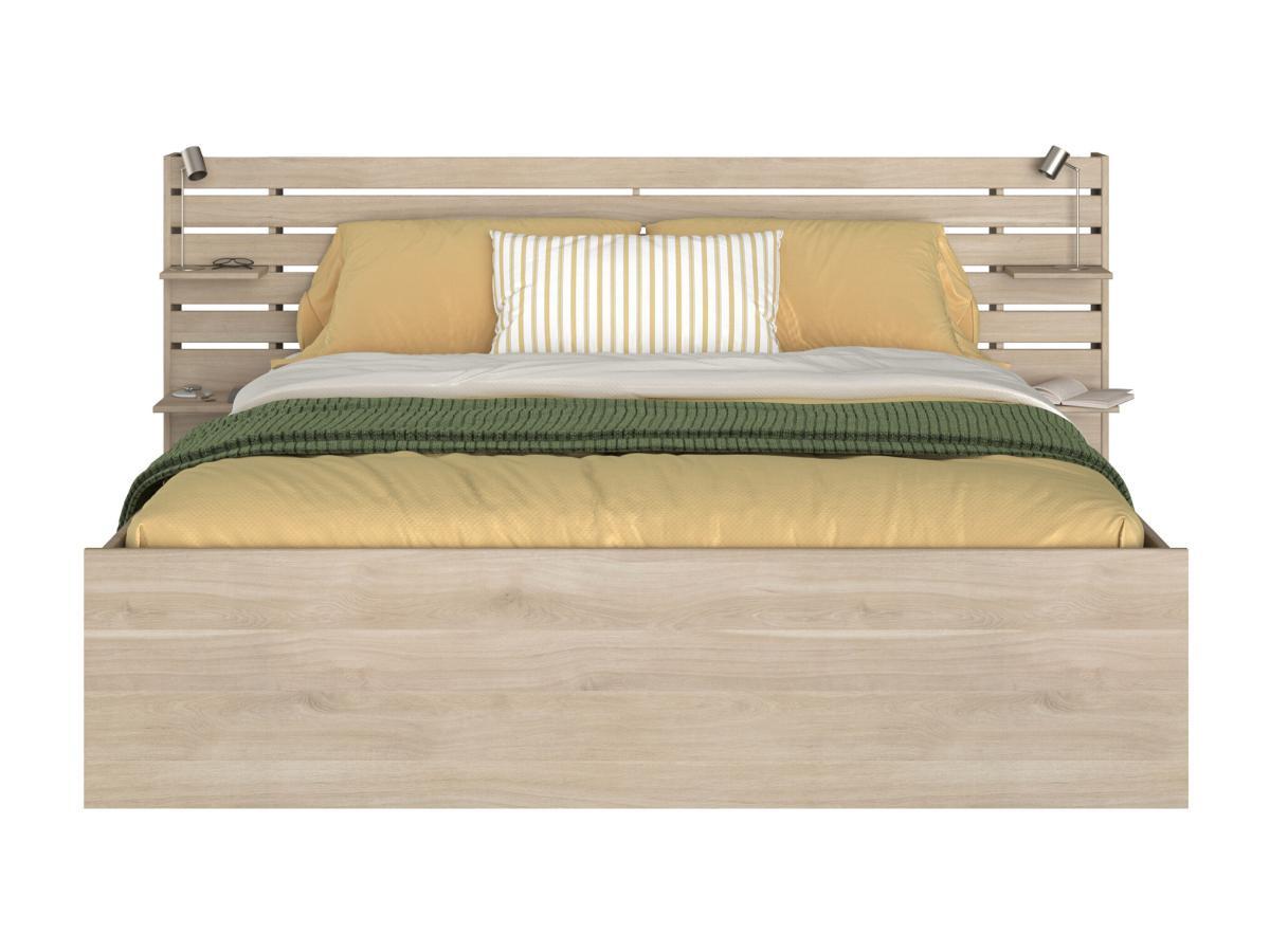 Vente-unique Bett mit Stauraum - 180 x 200 cm - Holzfarben - TENALIA  