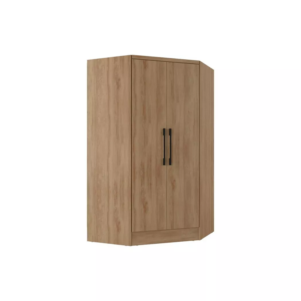 Vente-unique - Armoire d'angle 2 portes - L101 cm - Coloris : Naturel - aurali