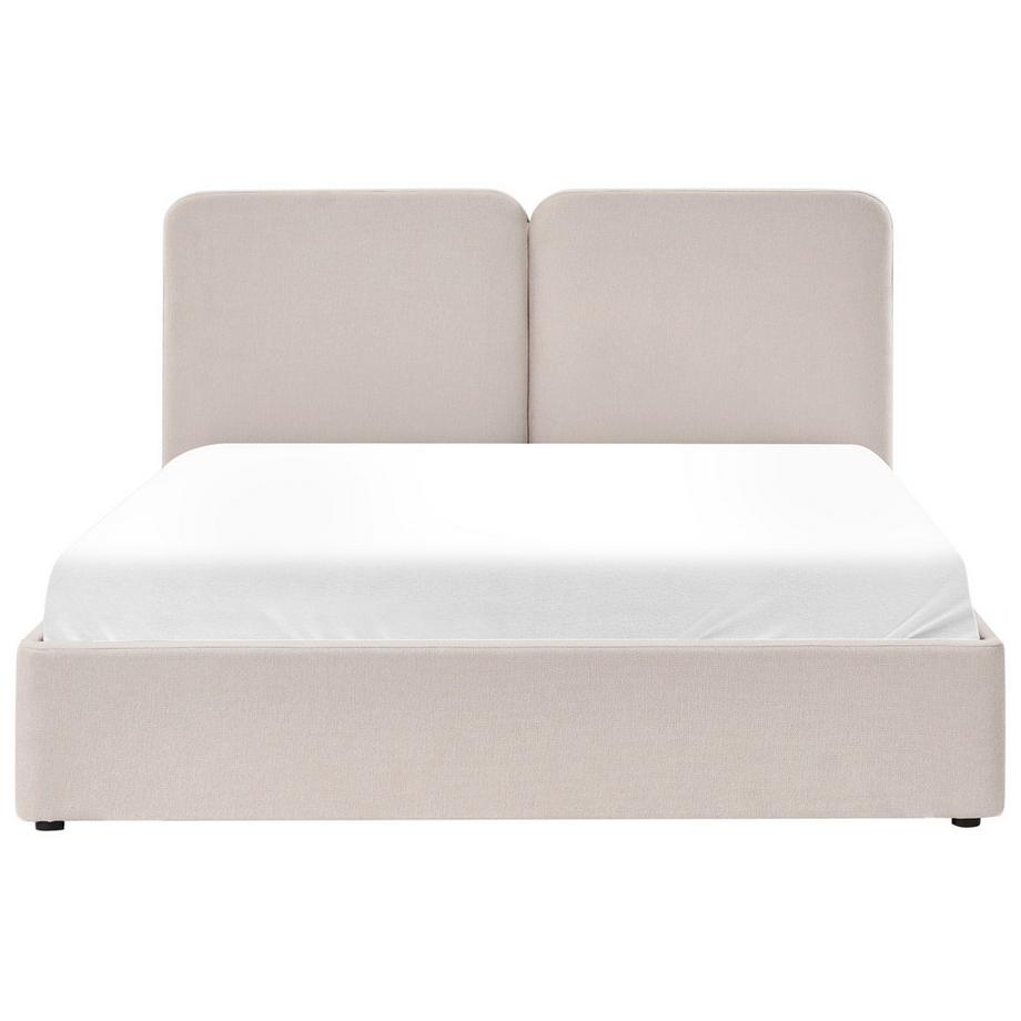 Beliani Letto contenitore en Tessuto Minimalista ARBOIS  