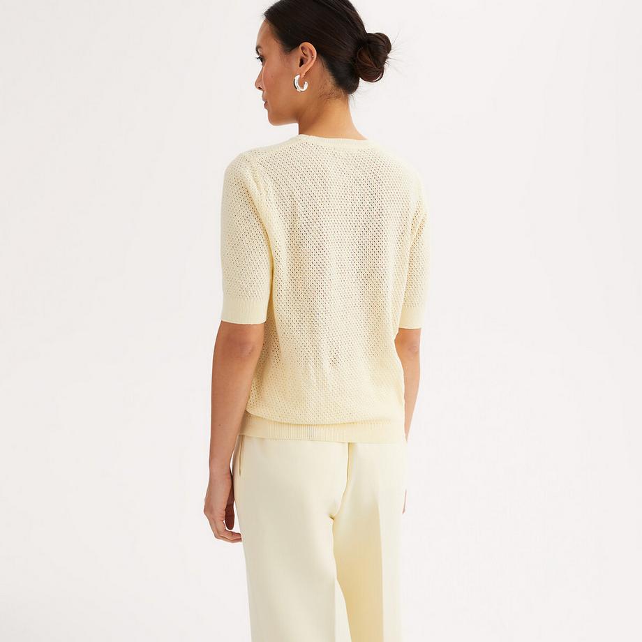 La Redoute Collections Rundhals Kurzarm Pullover  