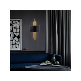 Vente-unique Art-Déco-Wandleuchten 2er-Set - Metall - Schwarz & Goldfarben - 22 x 75 cm - SANGARIUS  