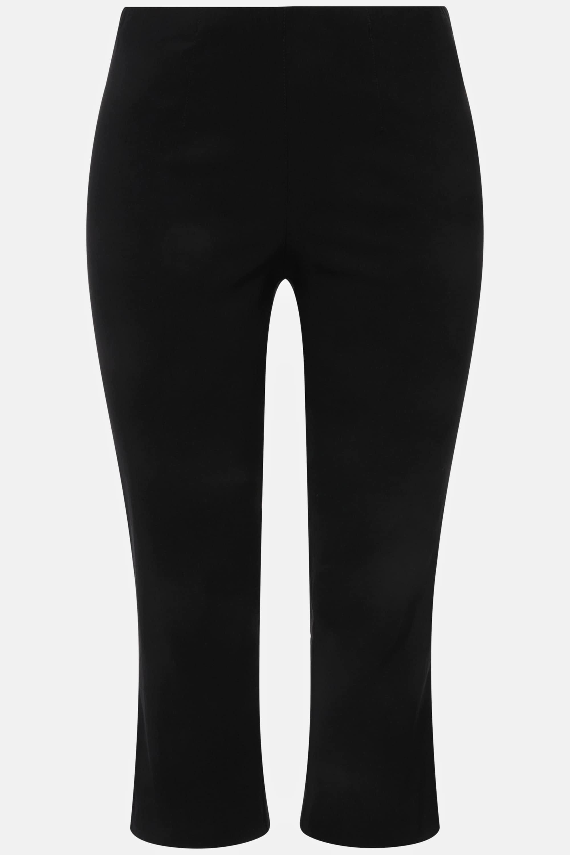 Ulla Popken  Pantalon en bengaline stretch, longueur 3/4 et taille élastique 