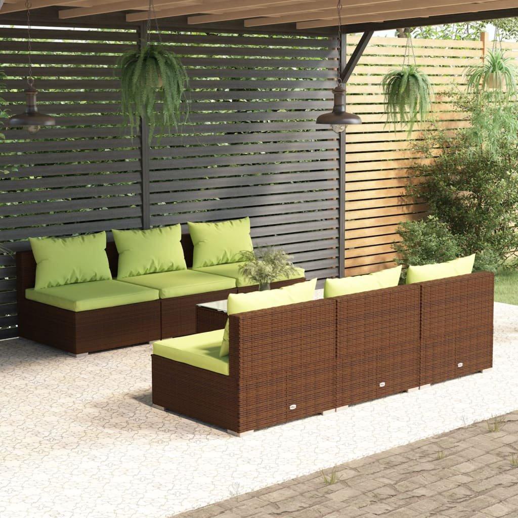 VidaXL set salotto da giardino Polirattan  