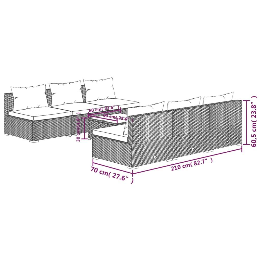 VidaXL set salotto da giardino Polirattan  