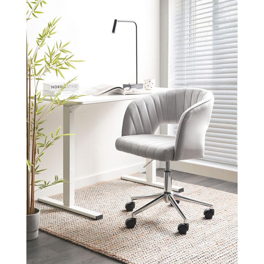 Beliani Chaise de bureau en Velours Scandinave KATONAH  