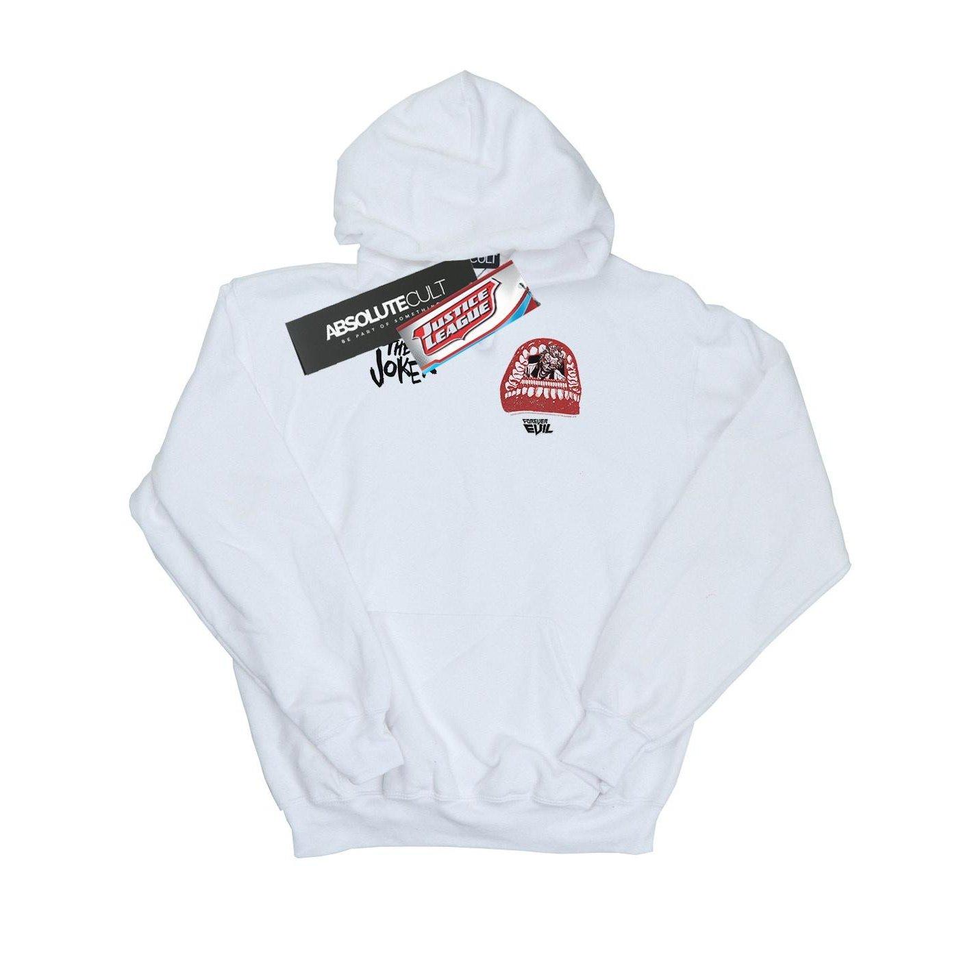 Image of Justice League Joker Forever Evil Breast Print Kapuzenpullover Damen Weiss XXL
